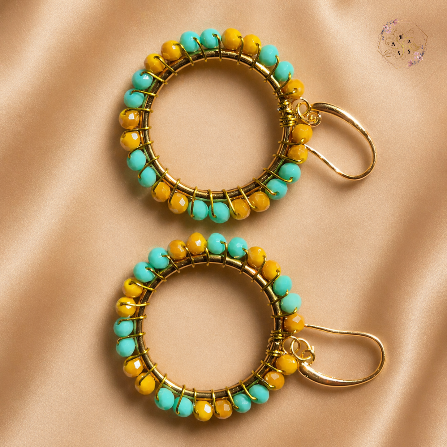 Fleurs Miel – Boucles d'oreilles