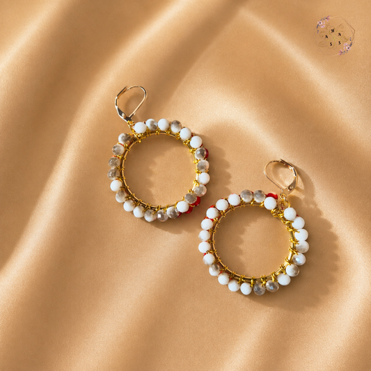 Fleurs Miroir – Boucles d'oreilles