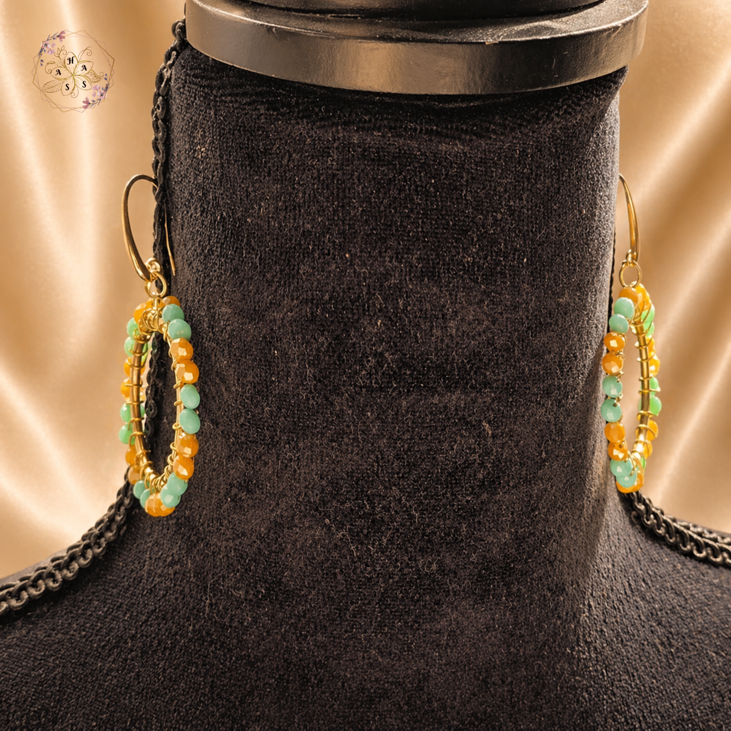 Fleurs Miel – Boucles d'oreilles